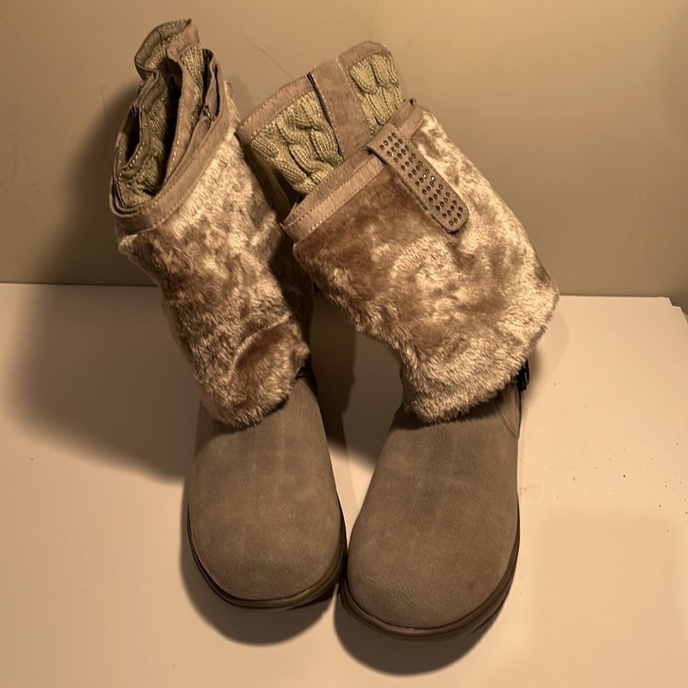 Cheeks by Tony Little leather faux fur  3 in 1 boots